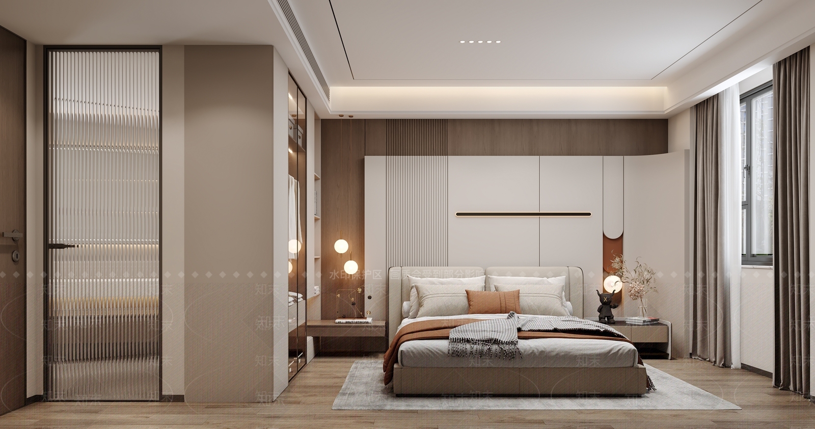现代简约主卧3D模型下载【ID:1234137072】