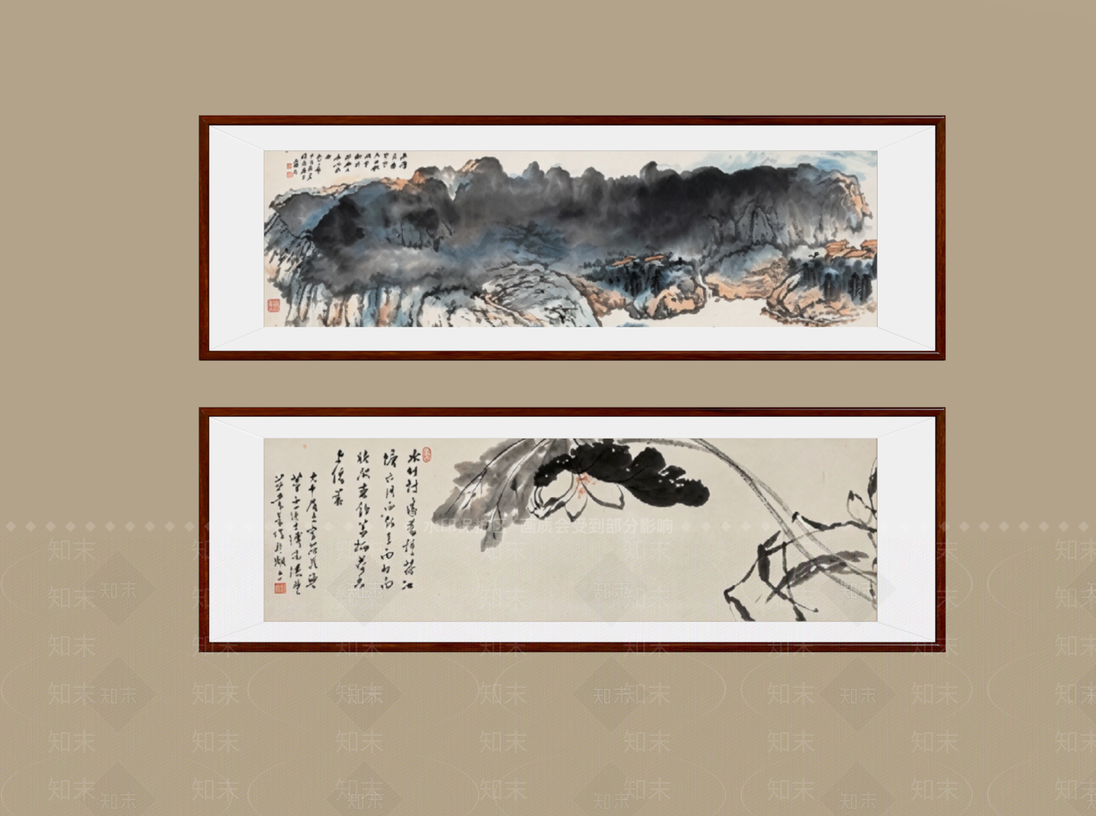 新中式挂画组合SU模型下载【ID:1234138672】