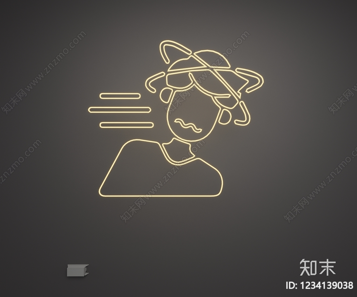 赛博朋克风霓虹灯SU模型下载【ID:1234139038】