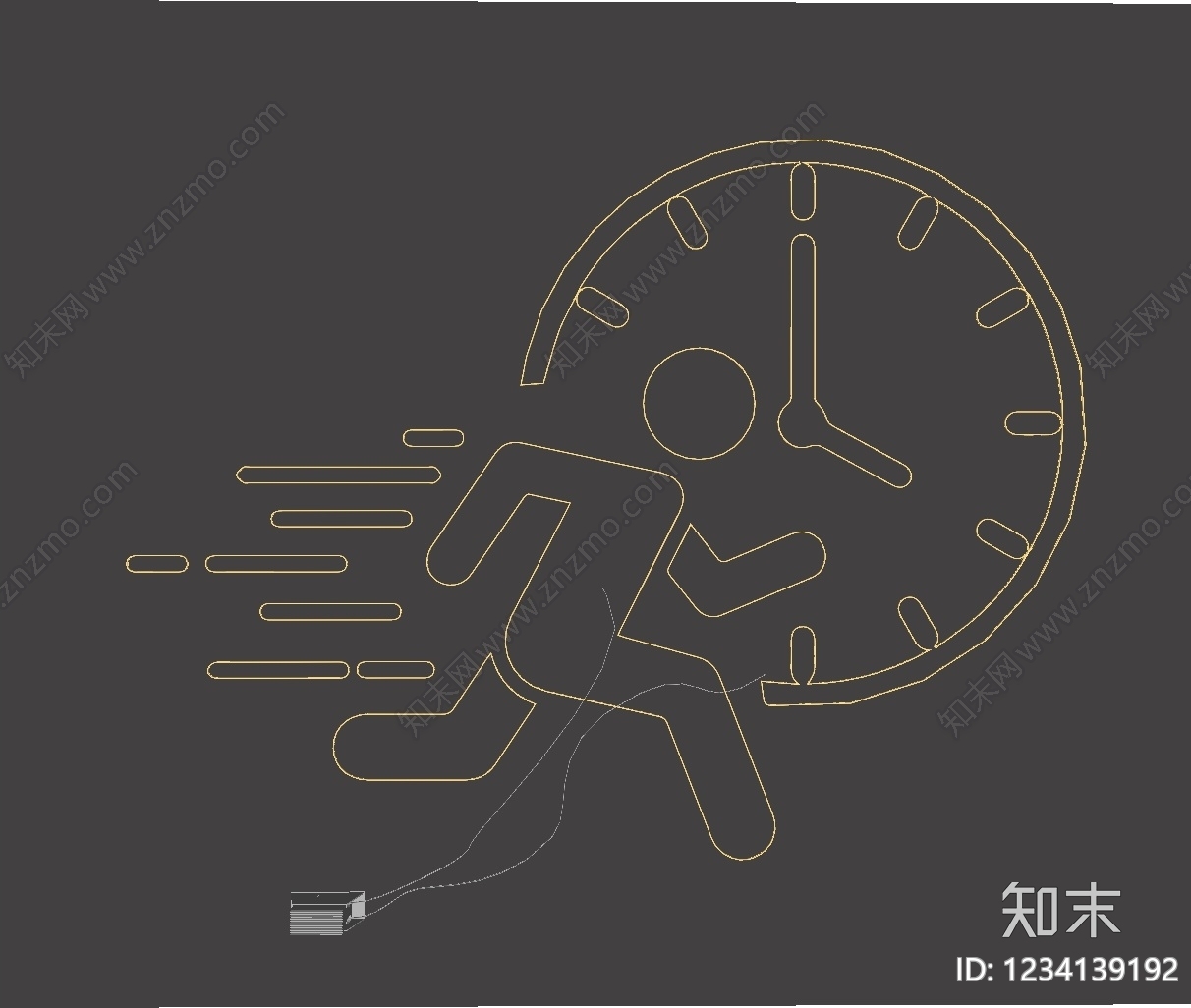 极简霓虹灯SU模型下载【ID:1234139192】