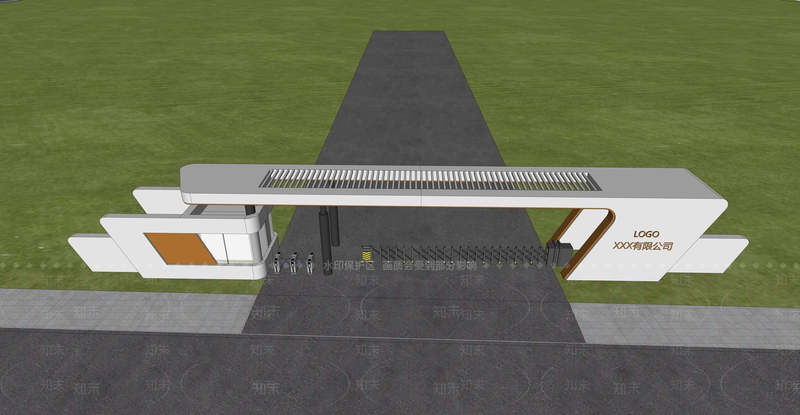 现代主义小公建SU模型下载【ID:1234139203】