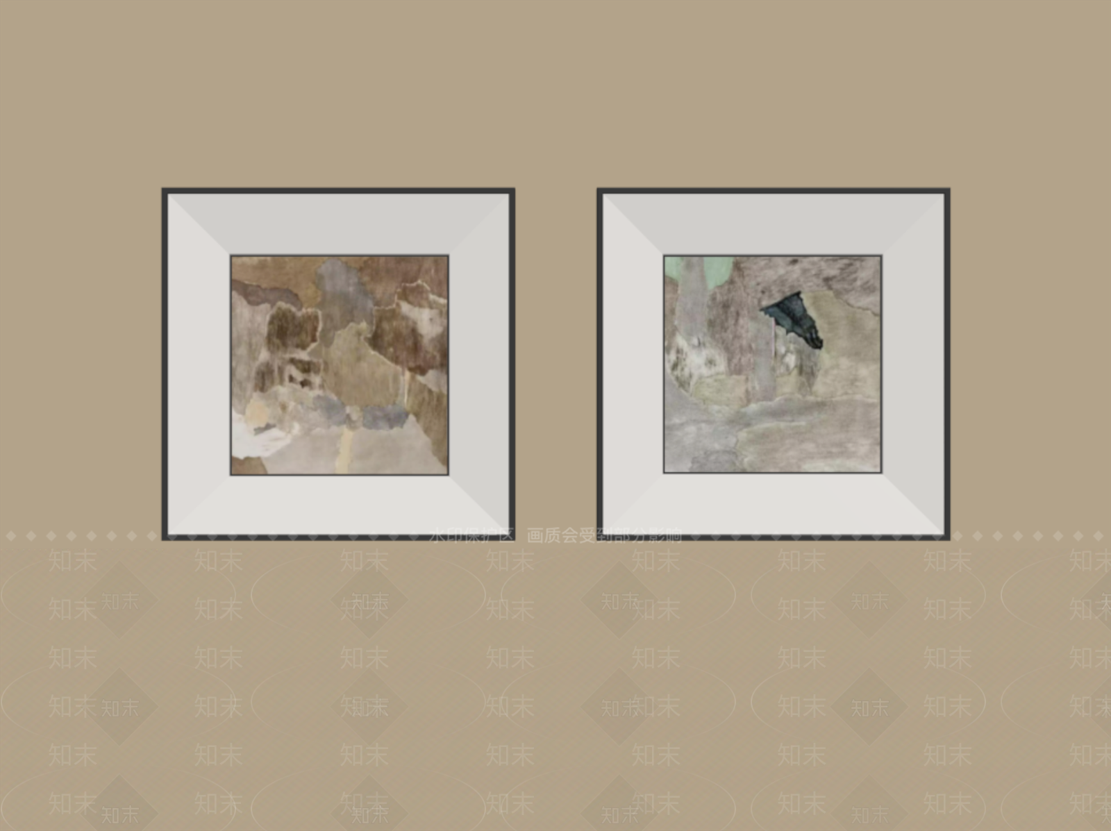 侘寂挂画组合SU模型下载【ID:1234139536】