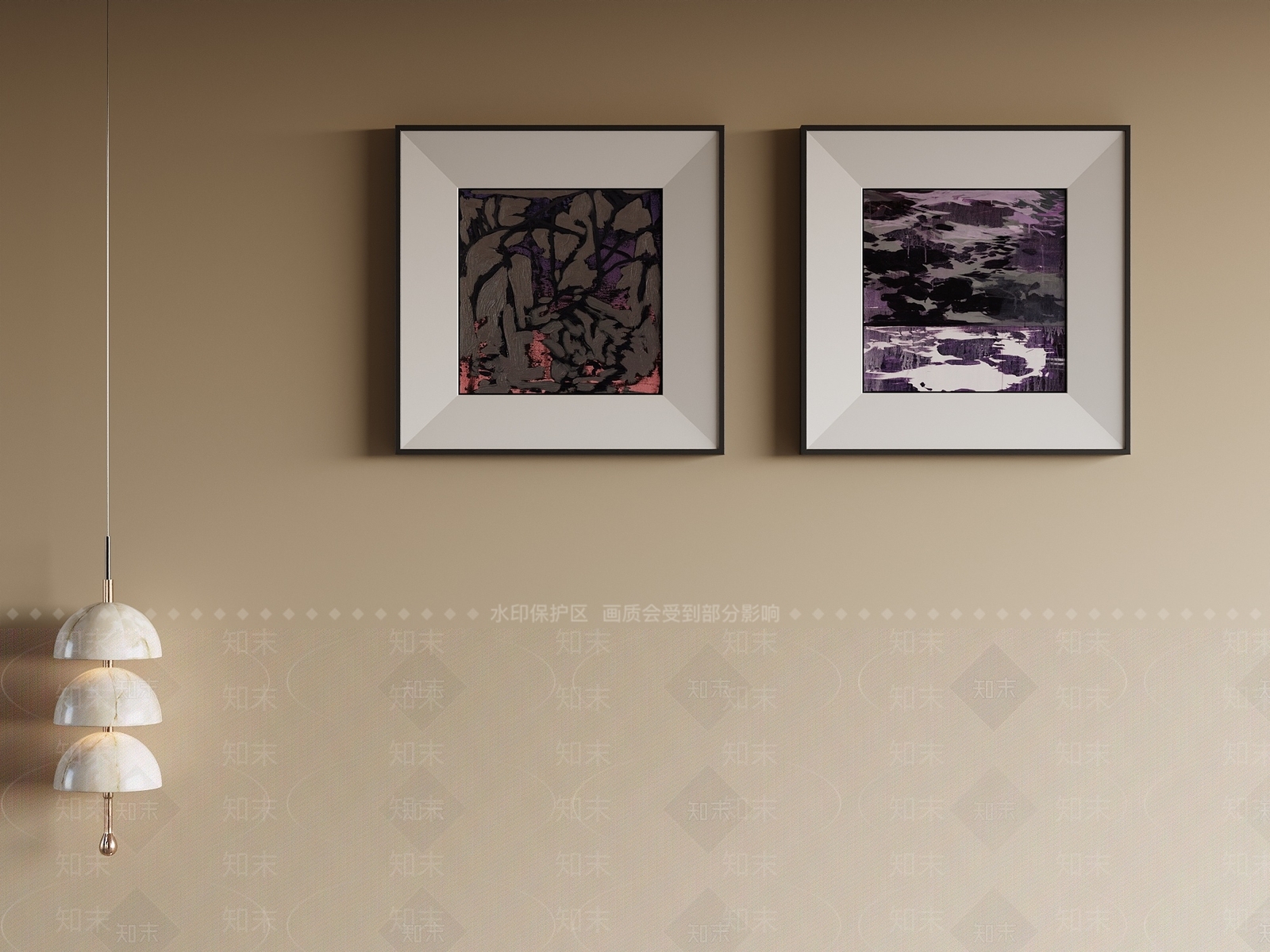 现代简约抽象挂画3D模型下载【ID:1234139733】
