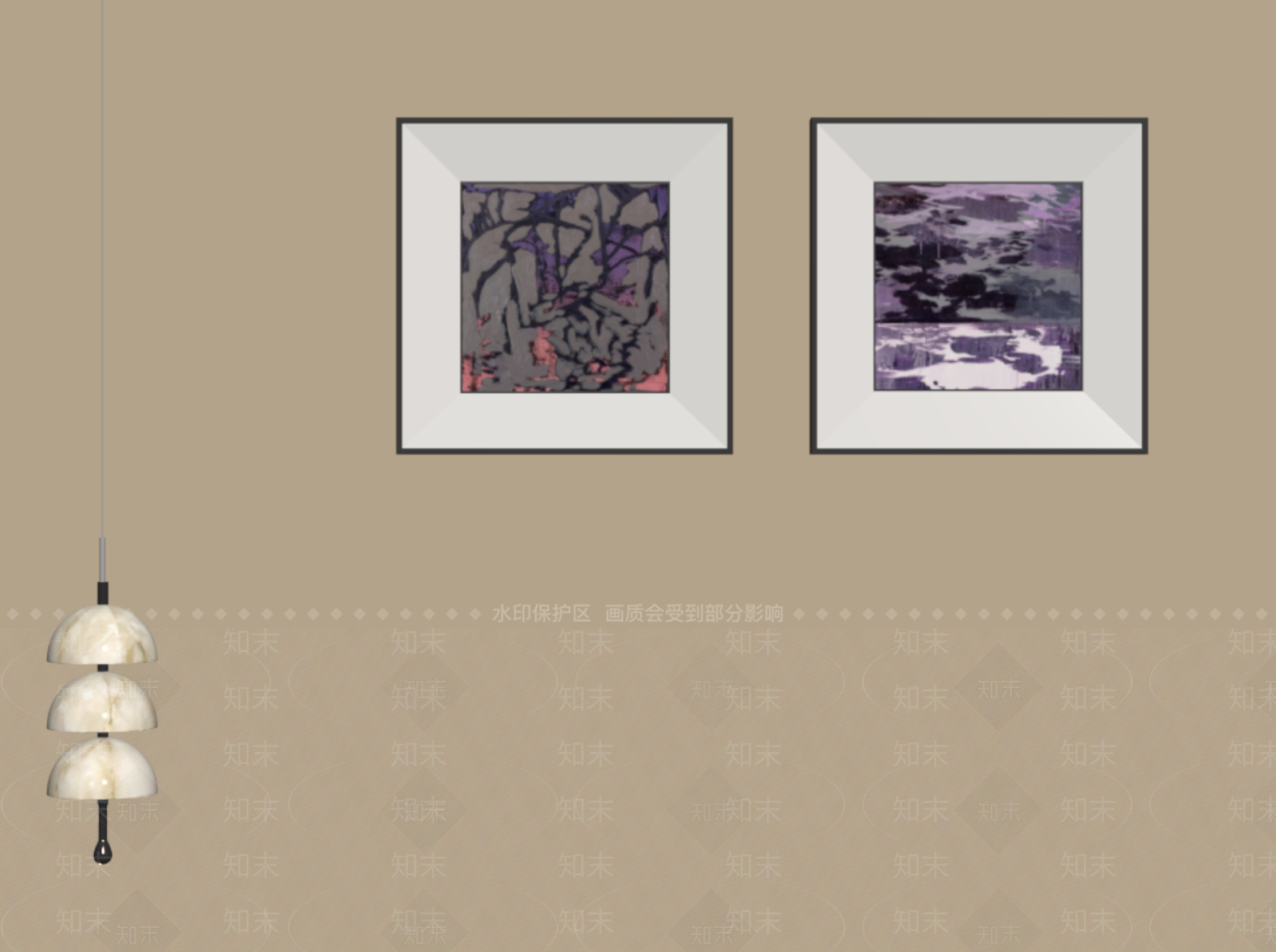 现代简约抽象挂画3D模型下载【ID:1234139733】