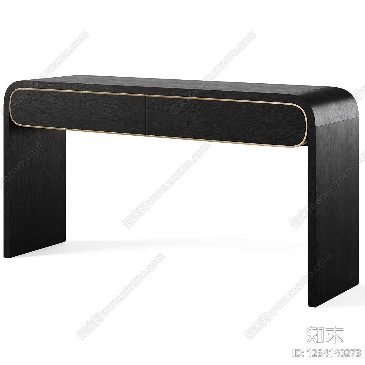 轻奢书桌3D模型渲染效果图