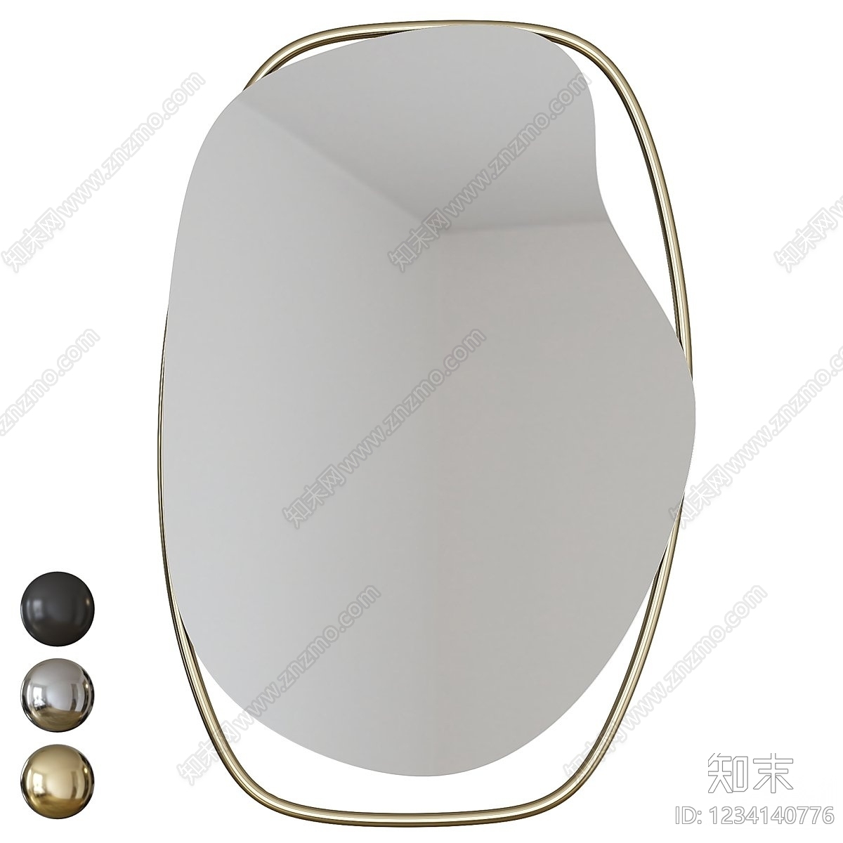 轻奢镜子3D模型下载【ID:1234140776】