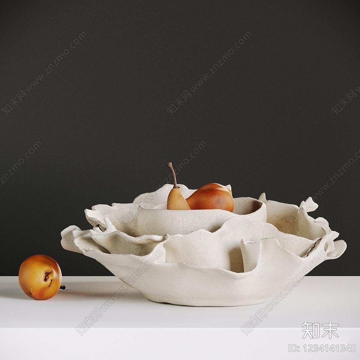 侘寂雕塑摆件3D模型下载【ID:1234141345】