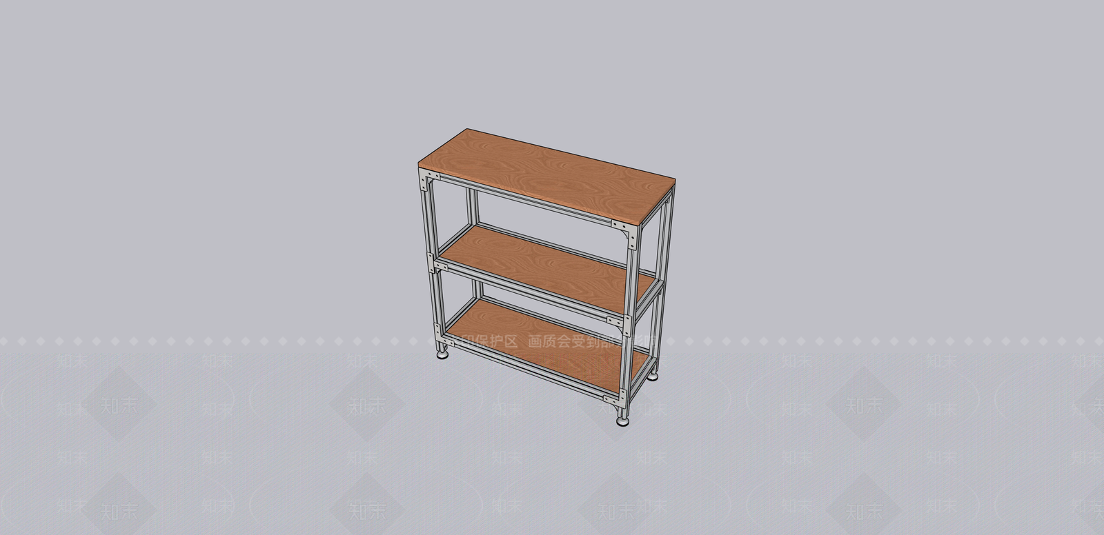 工业风置物架SU模型下载【ID:1234141309】