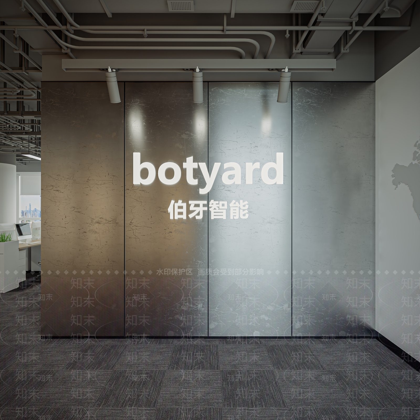 现代简约会议室3D模型下载【ID:1234142531】