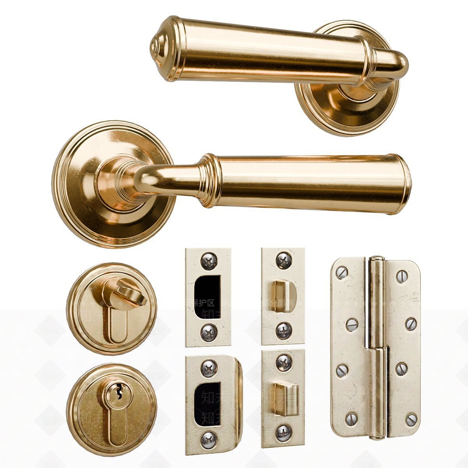 中古风门锁3D模型下载【ID:1234146488】