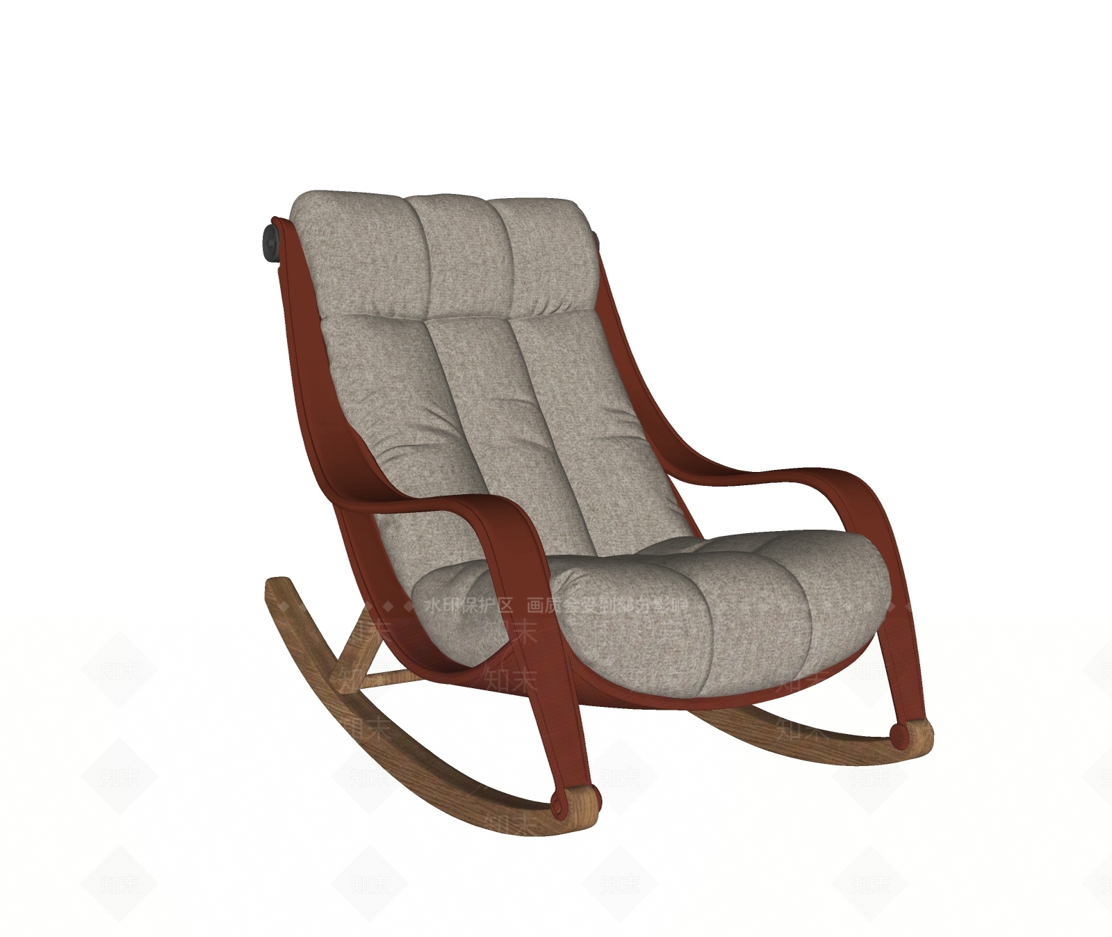 中古风摇椅SU模型下载【ID:1234146601】