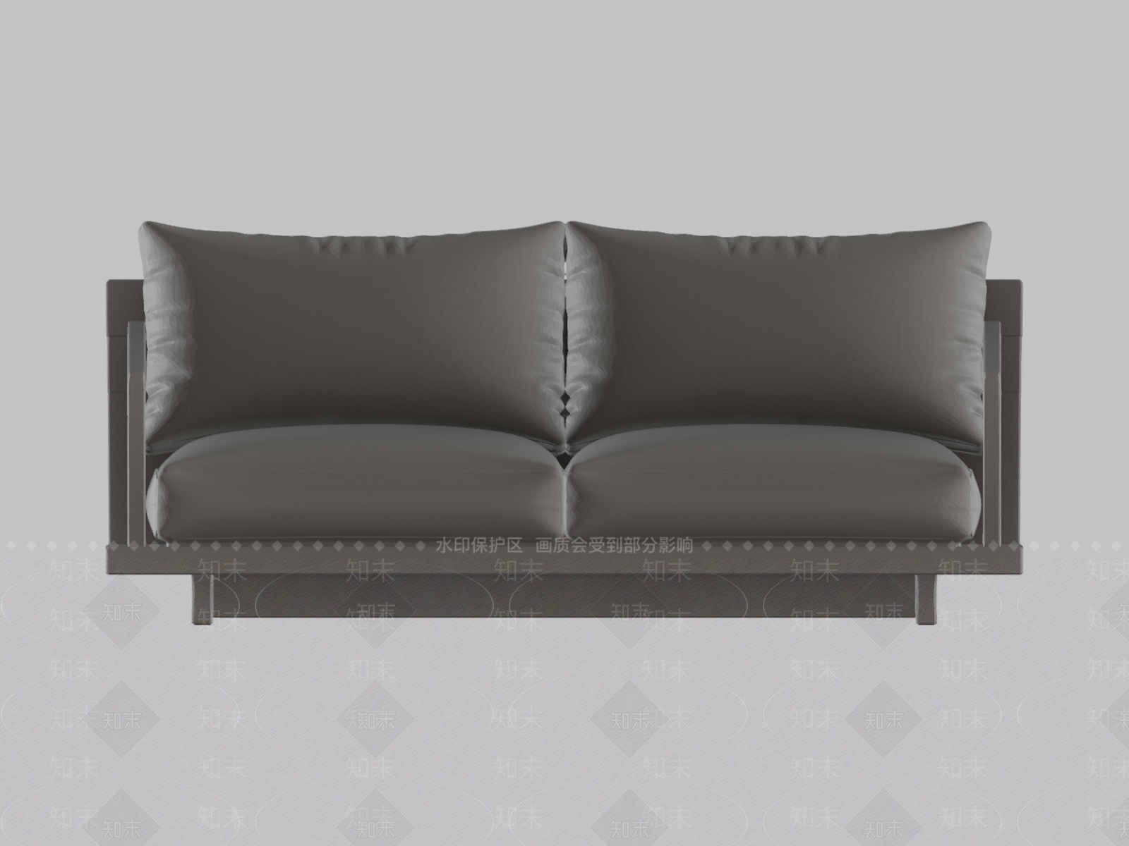 现代简约双人沙发3D模型下载【ID:1234153222】