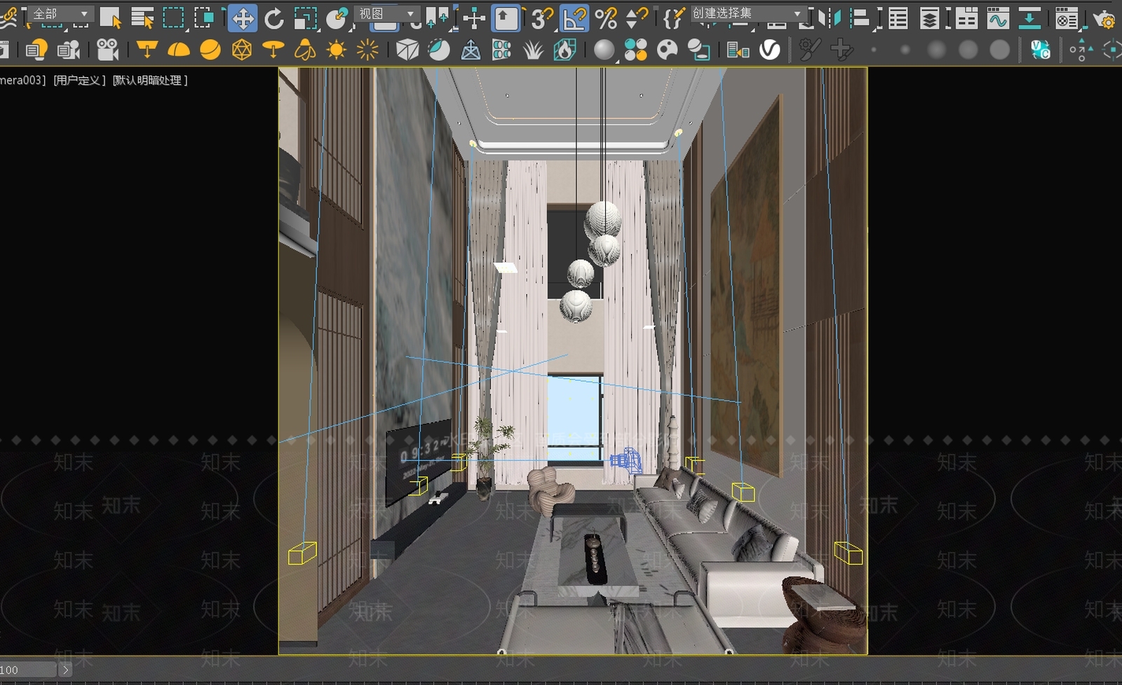 挑空客厅3D模型下载【ID:1234153689】