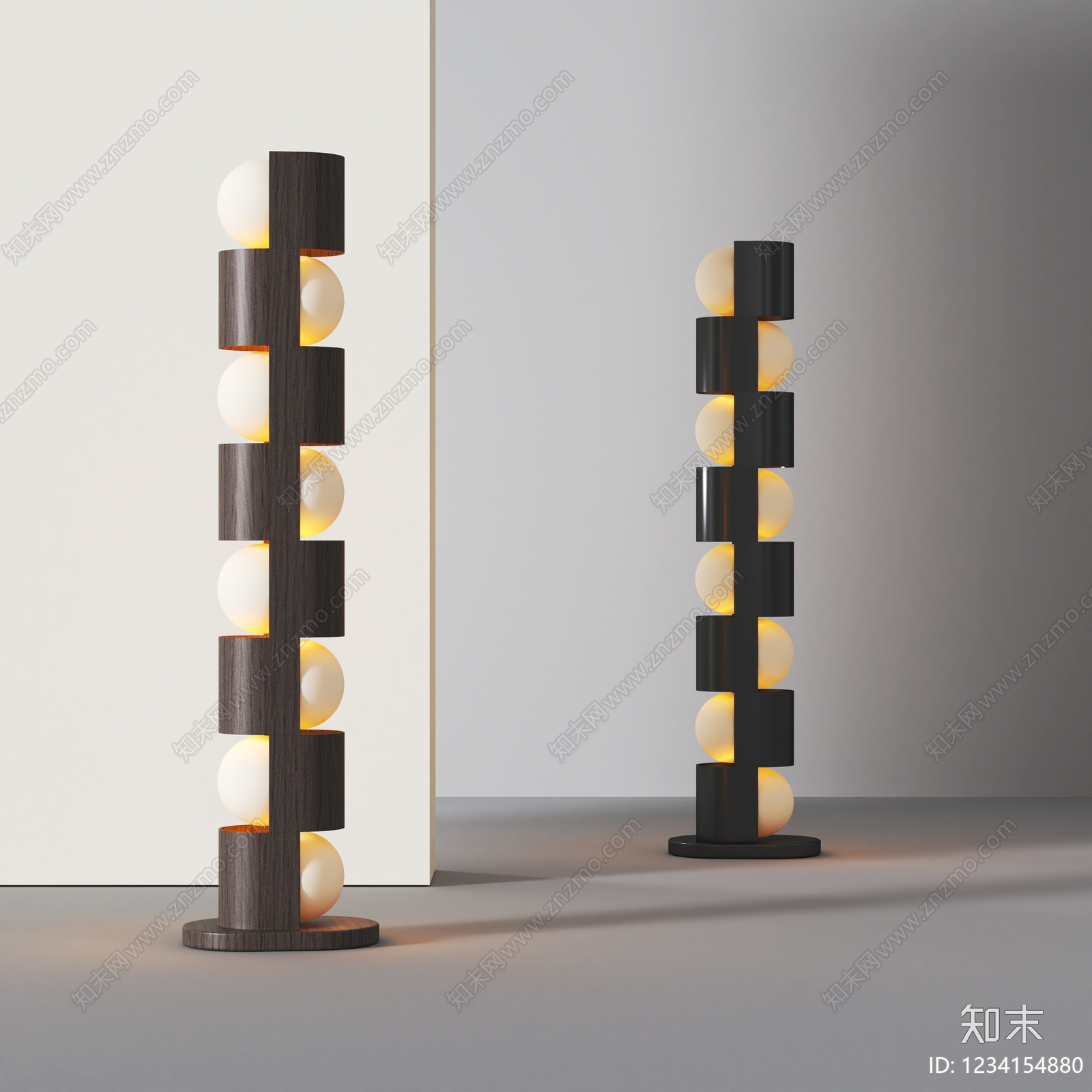 现代简约落地护眼灯SU模型下载【ID:1234154880】