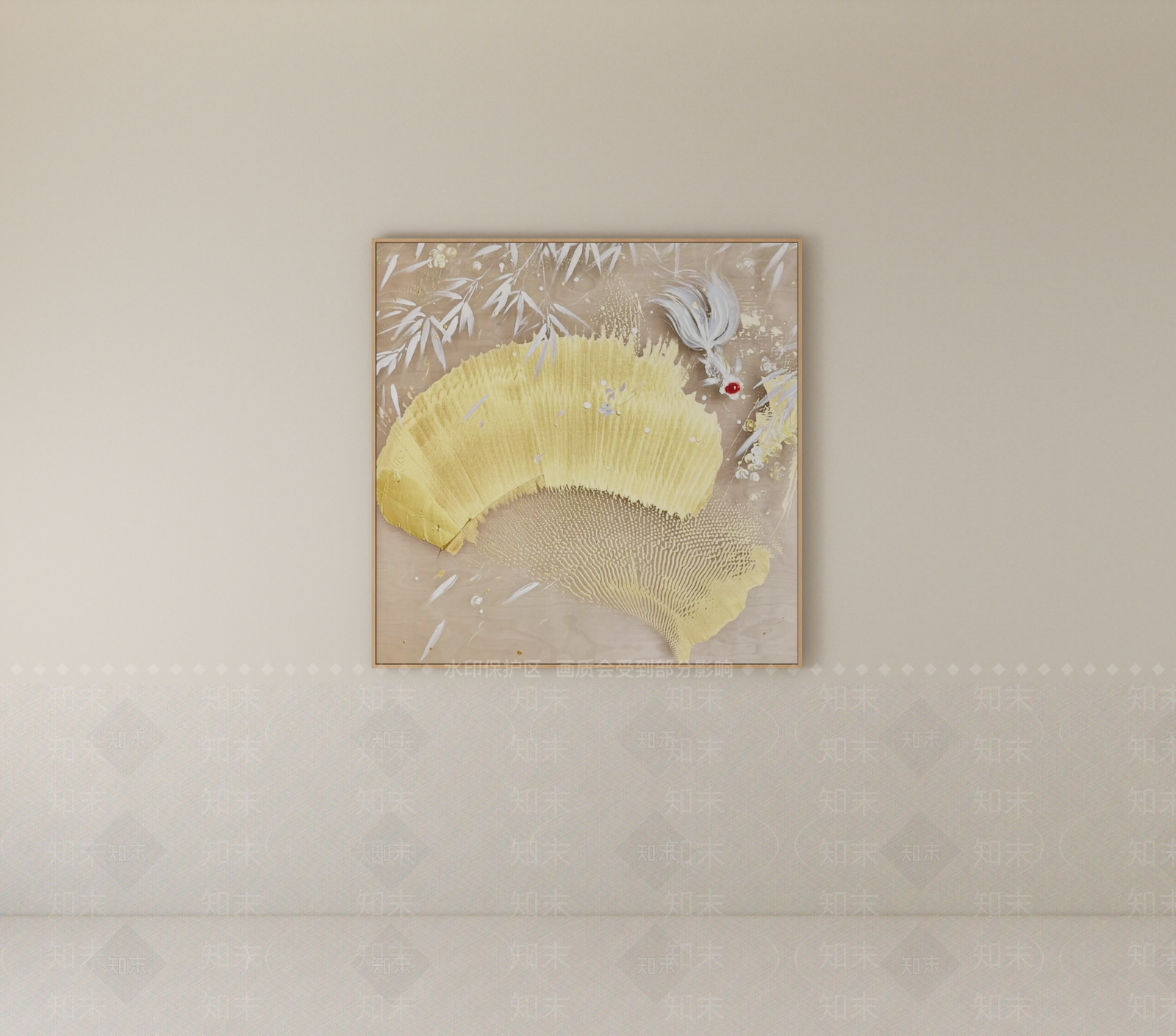 新中式抽象画SU模型下载【ID:1234154965】