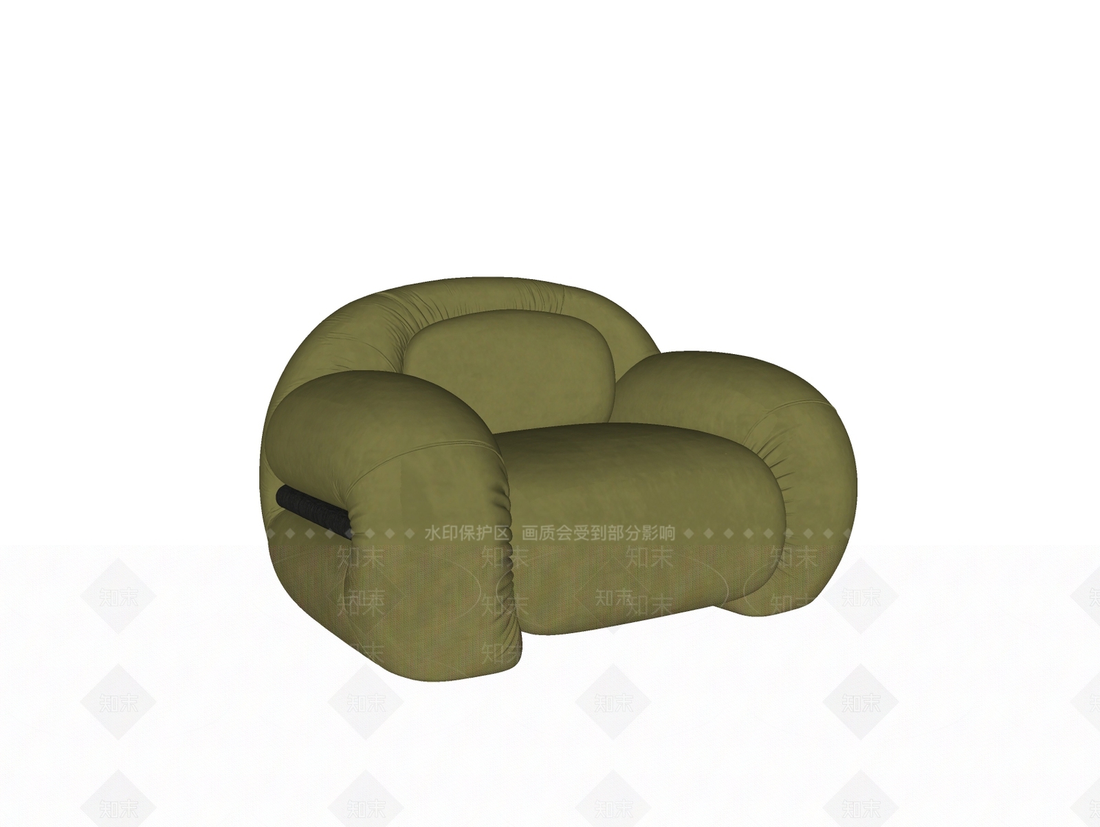 中古风单人沙发3D模型下载【ID:1234154987】