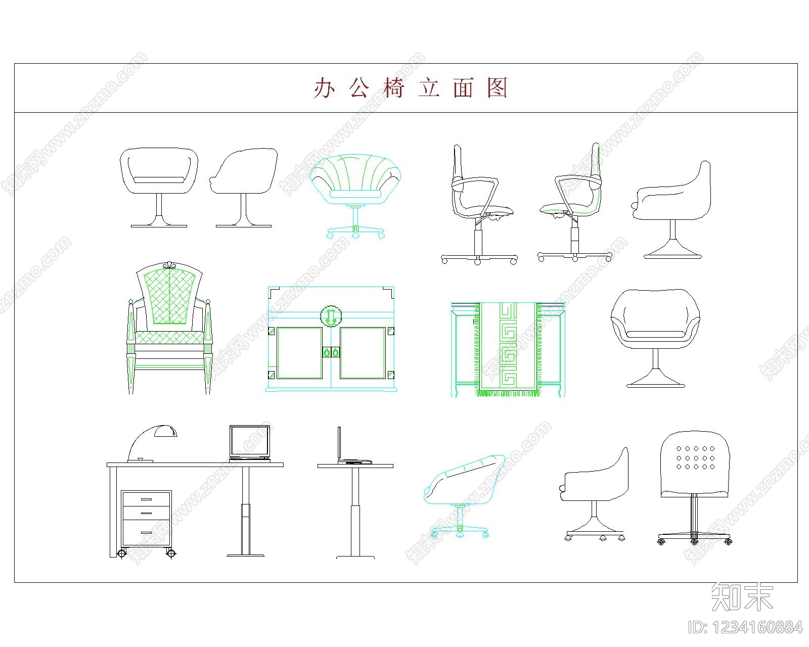 桌椅CAD图纸