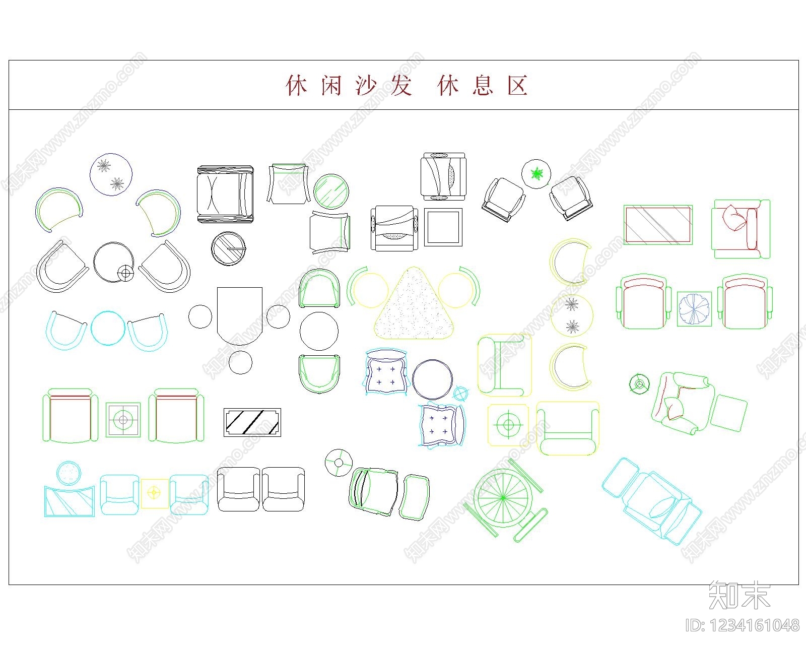 沙发CAD图纸