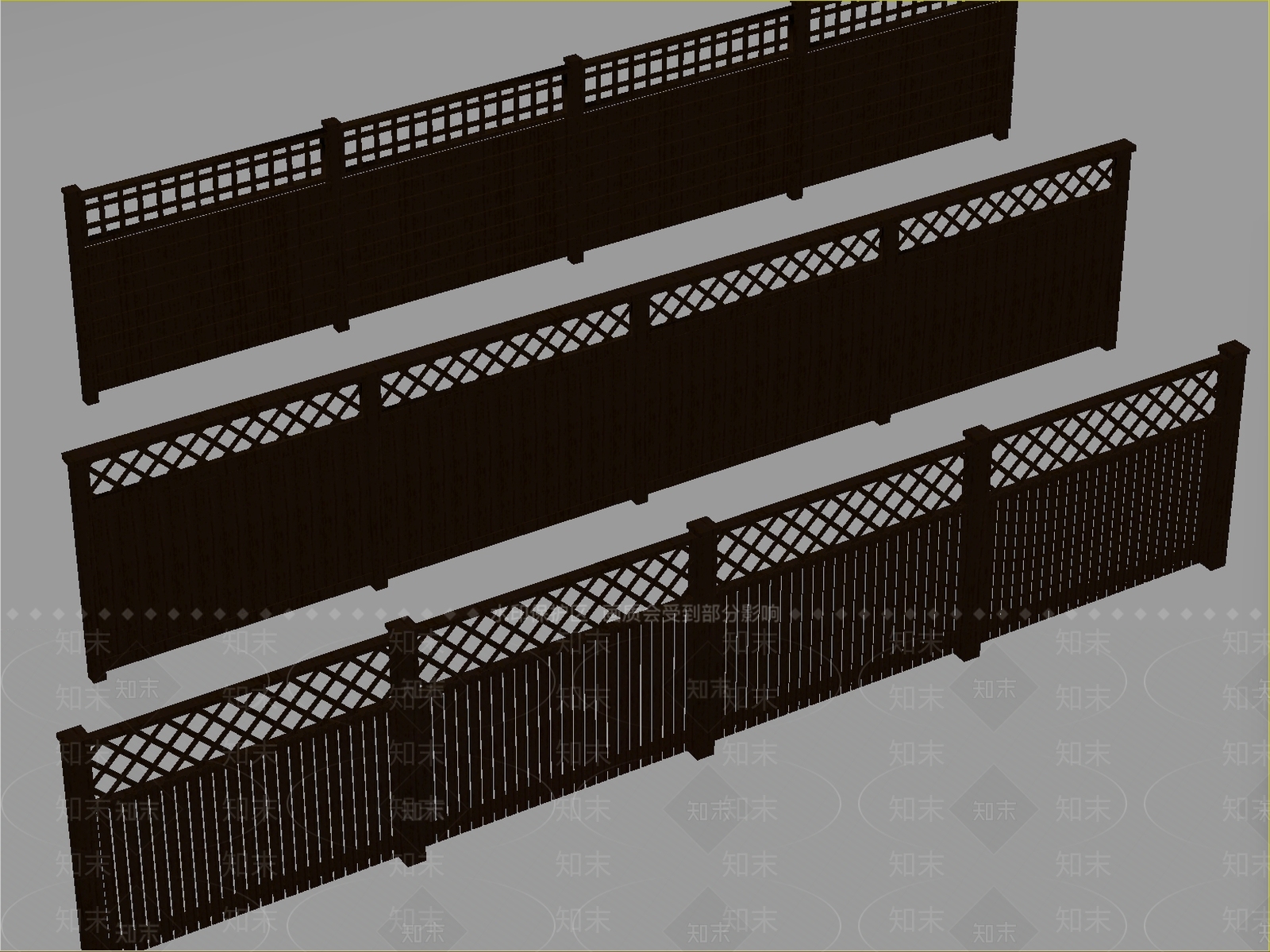 现代栏杆3D模型下载【ID:1234163035】