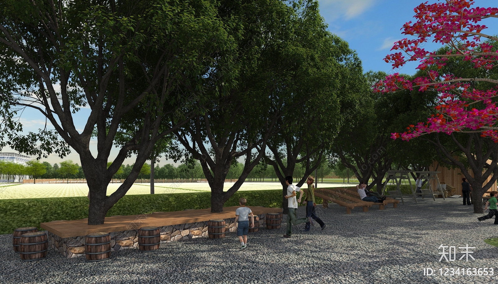 现代主义农业景观3D模型下载【ID:1234163653】