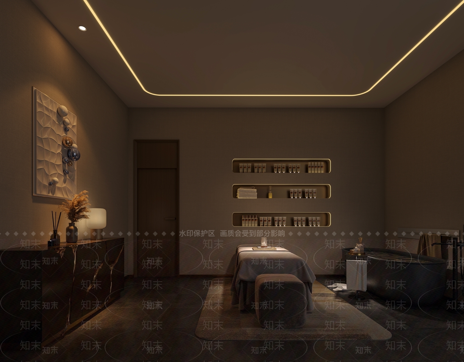 轻奢美容院3D模型下载【ID:1234165599】