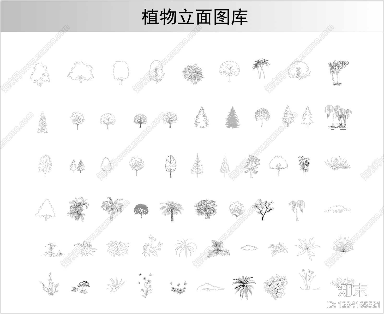综合植物图库CAD图纸