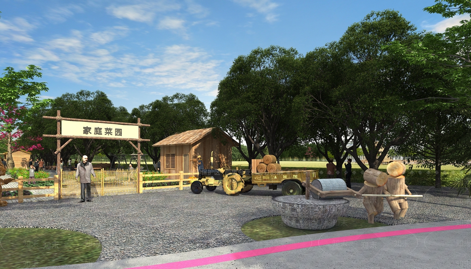 原木风农业景观3D模型下载【ID:1234166508】