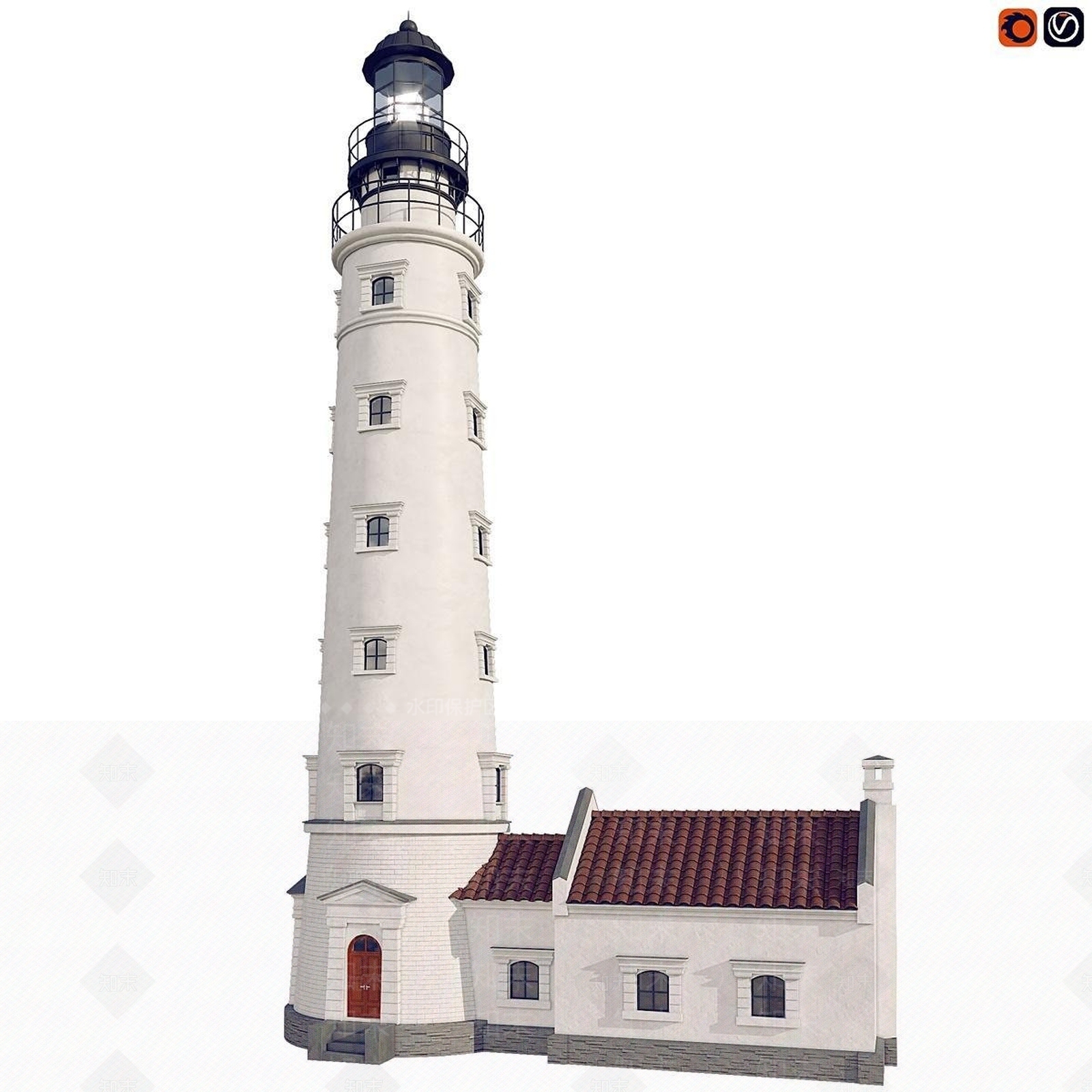 欧式古建标识塔3D模型下载【ID:1234169925】