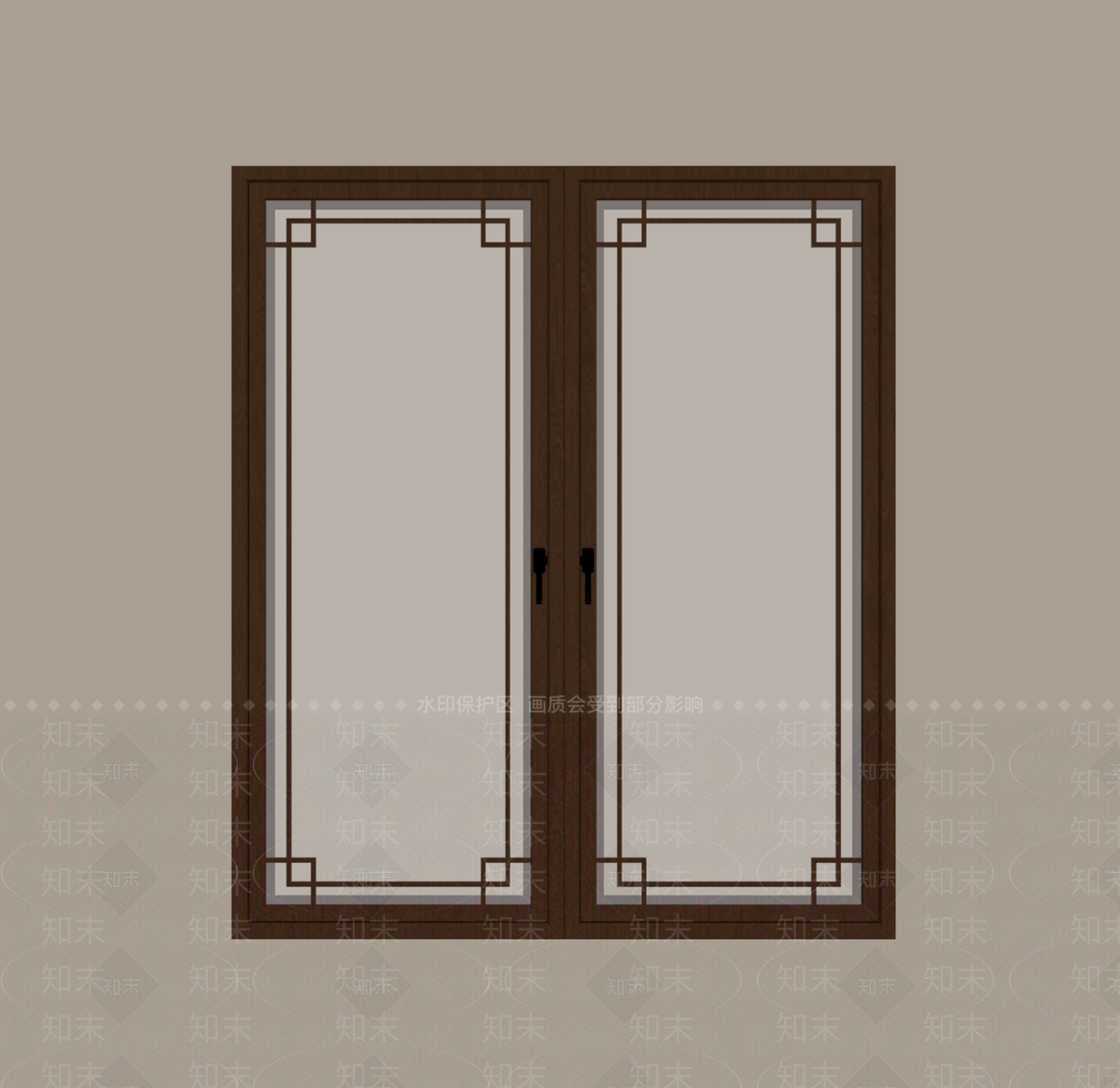 新中式窗3D模型下载【ID:1234170766】