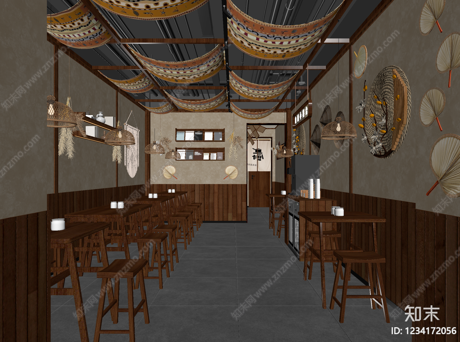 日式其他餐饮空间3D模型下载【ID:1234172056】