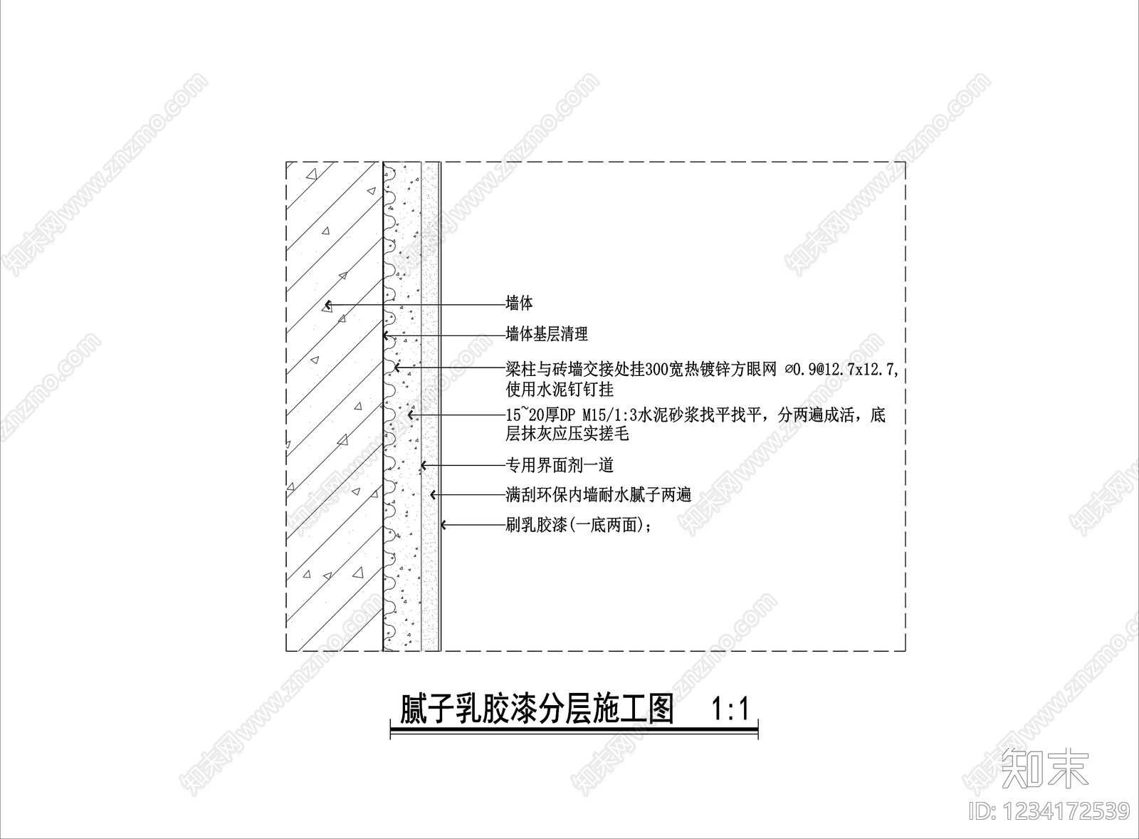墙面节点CAD图纸
