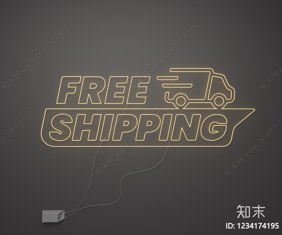 赛博朋克风霓虹灯SU模型下载【ID:1234174195】
