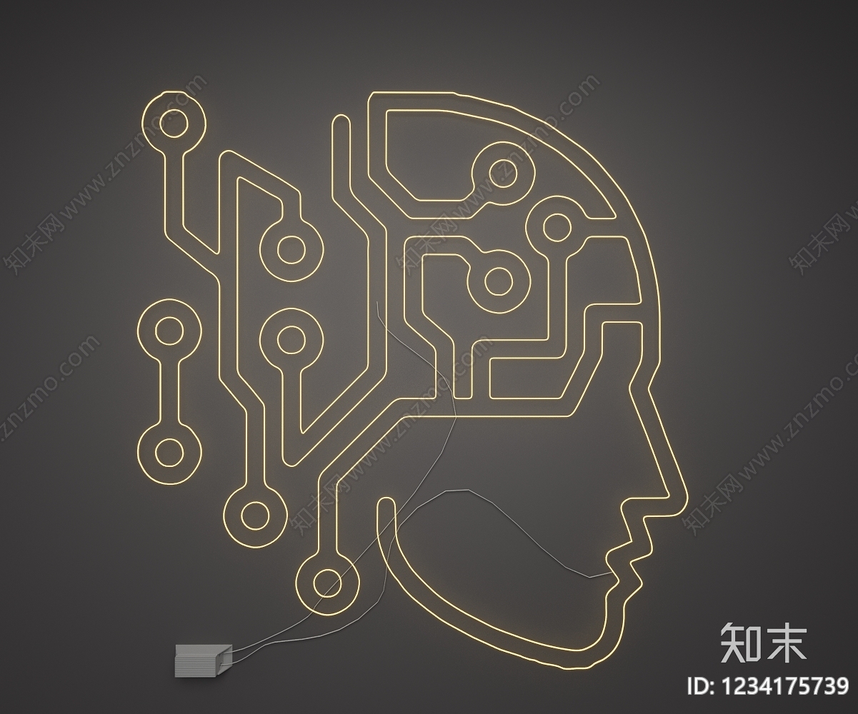 赛博朋克风霓虹灯SU模型下载【ID:1234175739】