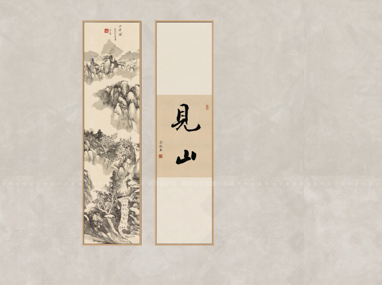 新中式组合画3D模型下载【ID:1234176734】