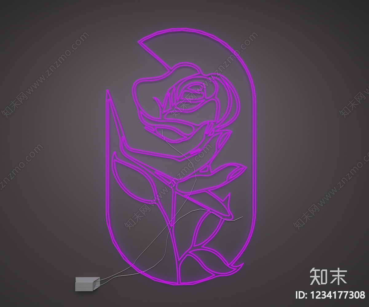 赛博朋克风霓虹灯SU模型下载【ID:1234177308】