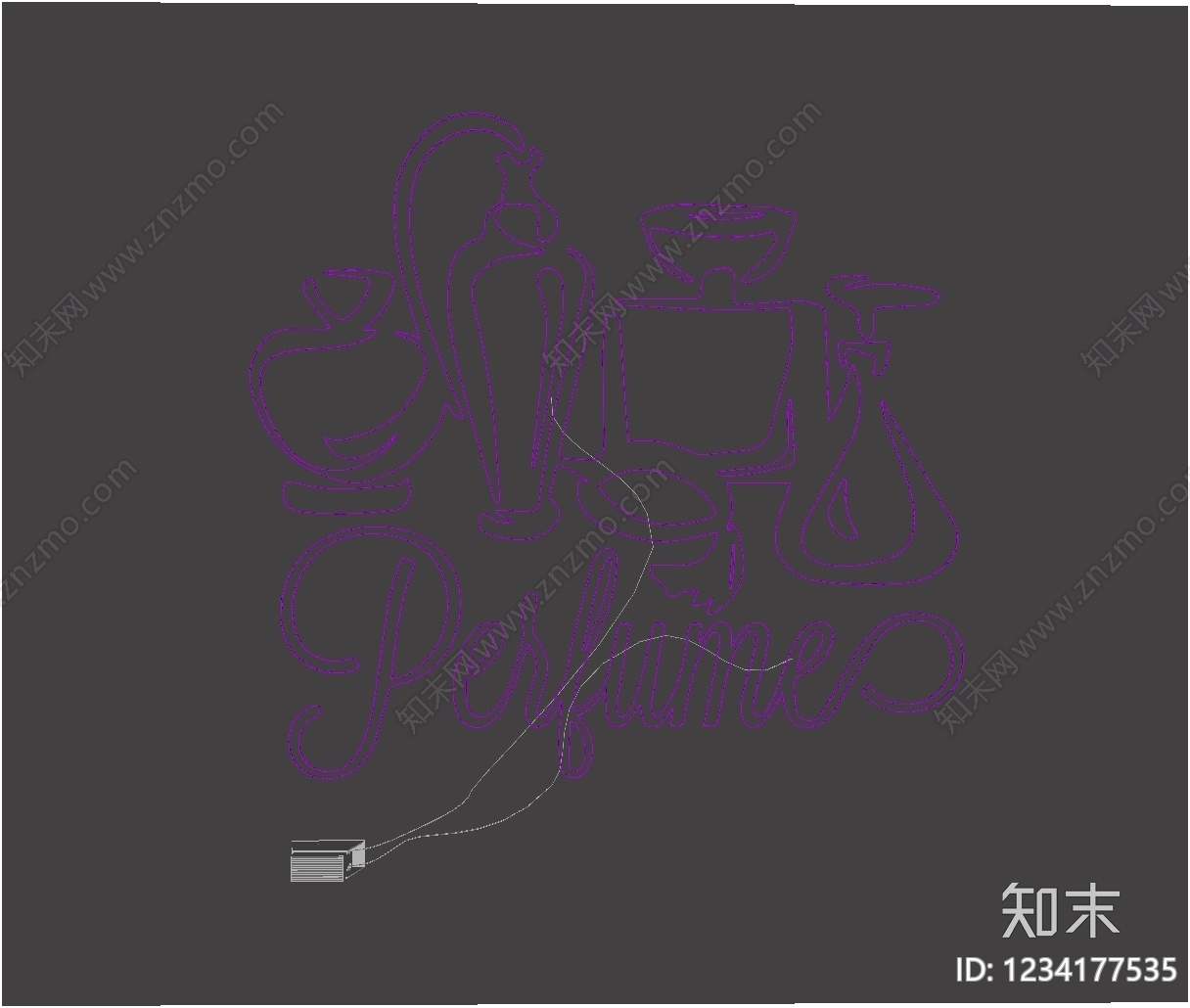 赛博朋克风霓虹灯SU模型下载【ID:1234177535】