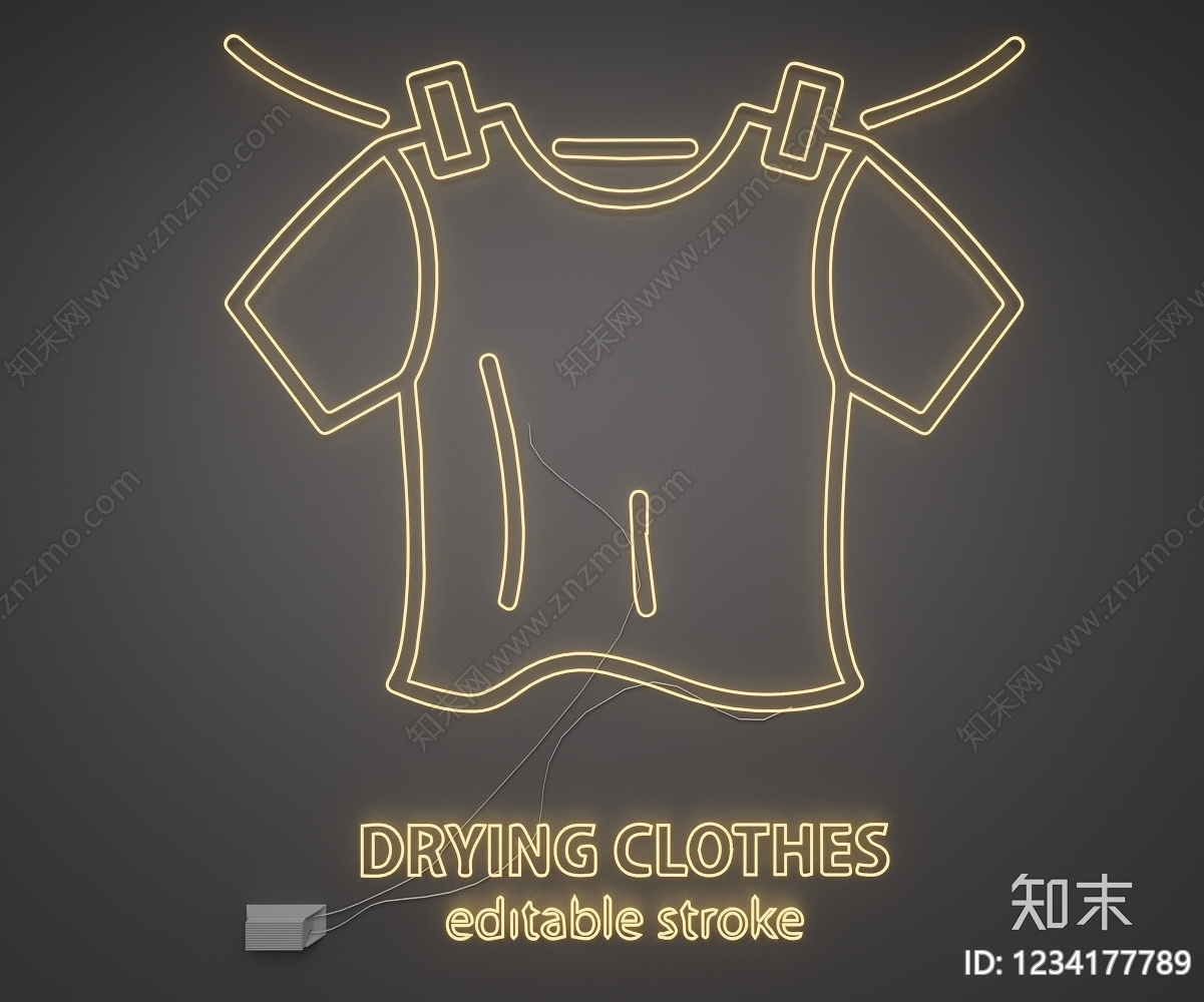 赛博朋克风霓虹灯SU模型下载【ID:1234177789】