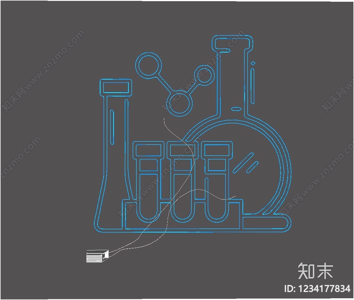 赛博朋克风霓虹灯SU模型下载【ID:1234177834】