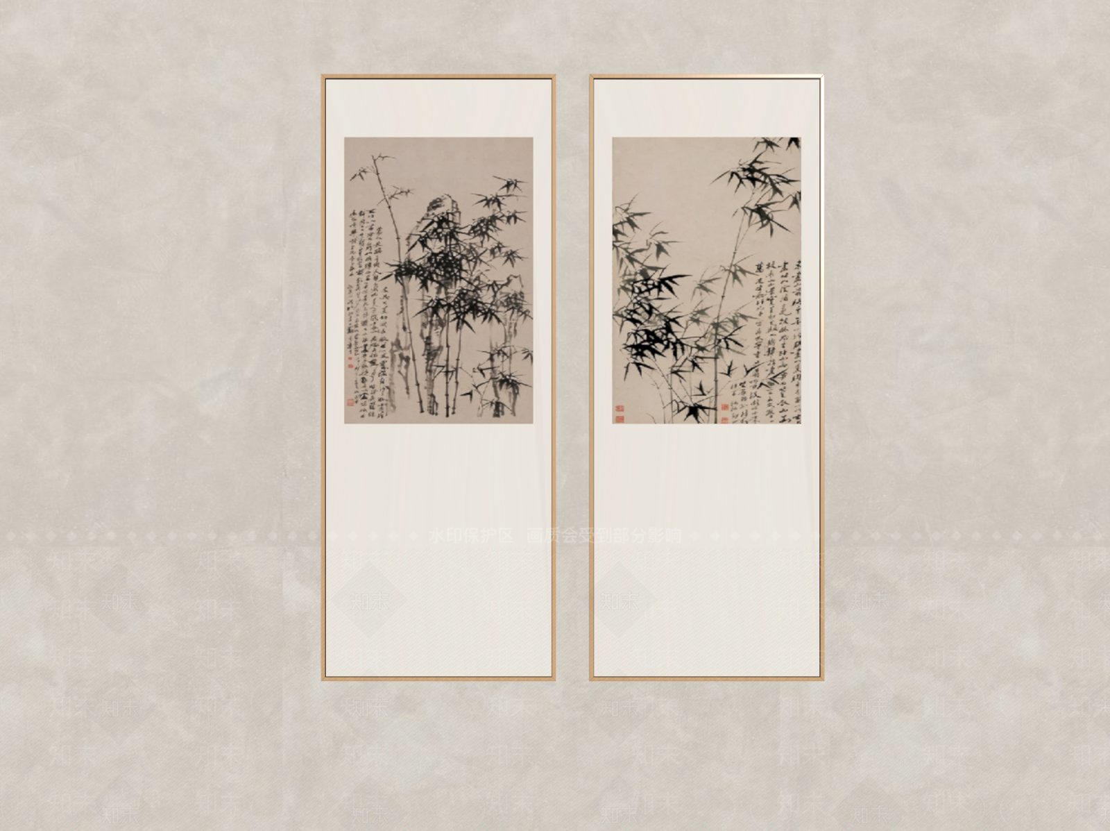 新中式字画SU模型下载【ID:1234178036】
