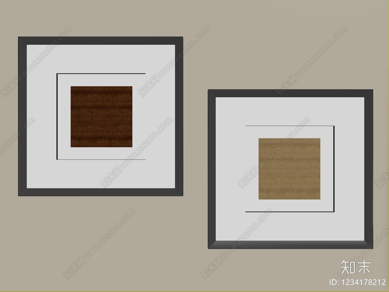 现代简约组合画3D模型下载【ID:1234178212】