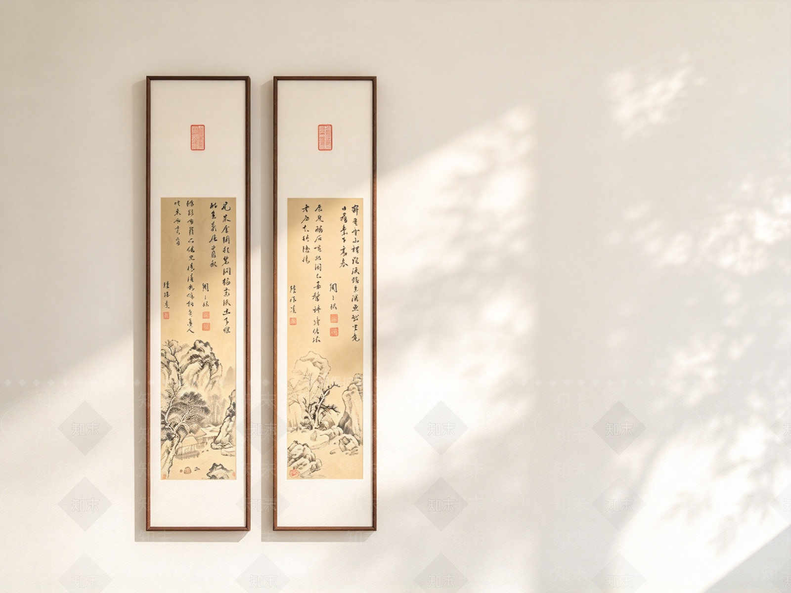 新中式山水画3D模型下载【ID:1234180047】