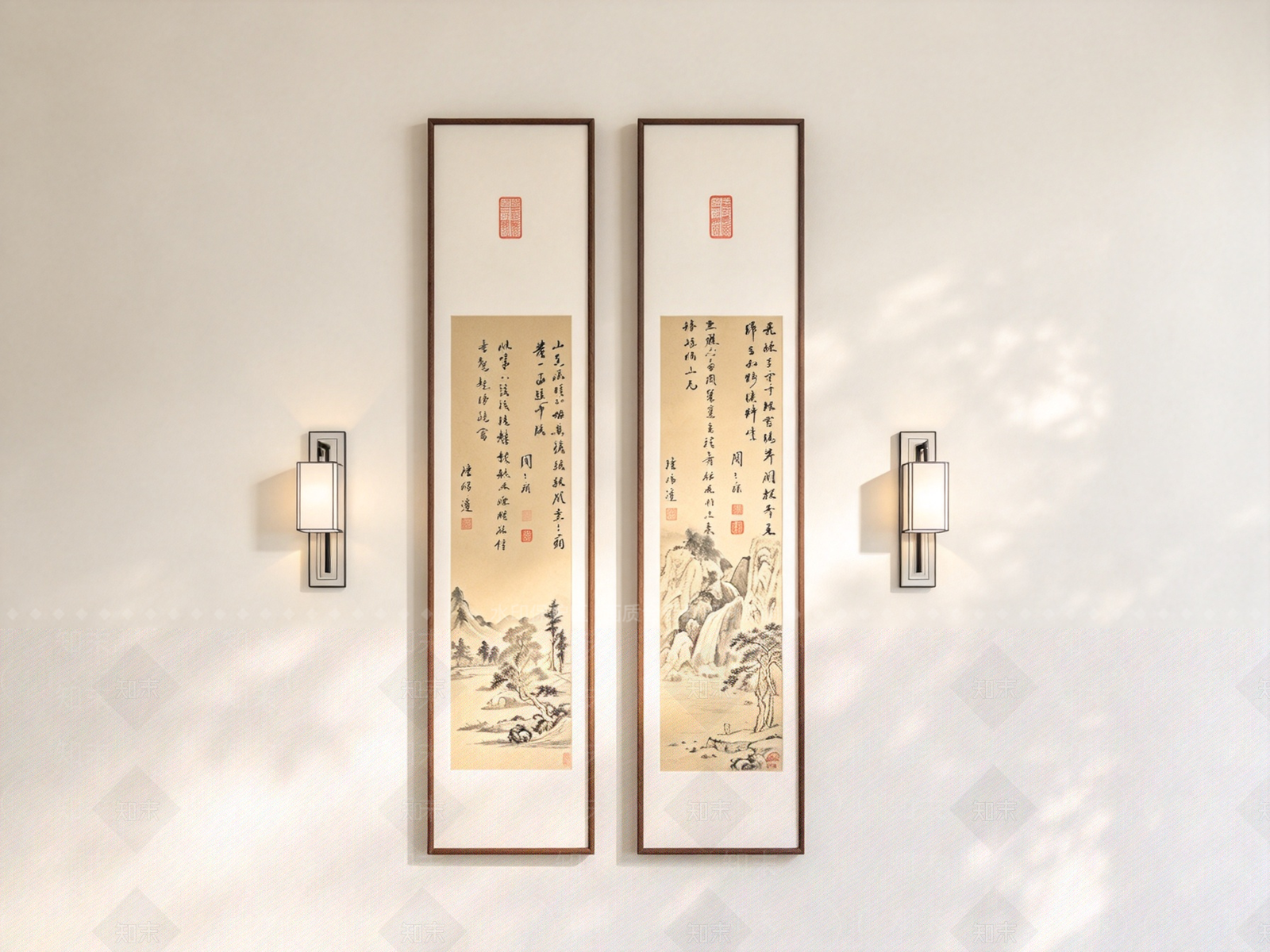 新中式宋式挂画3D模型下载【ID:1234180699】