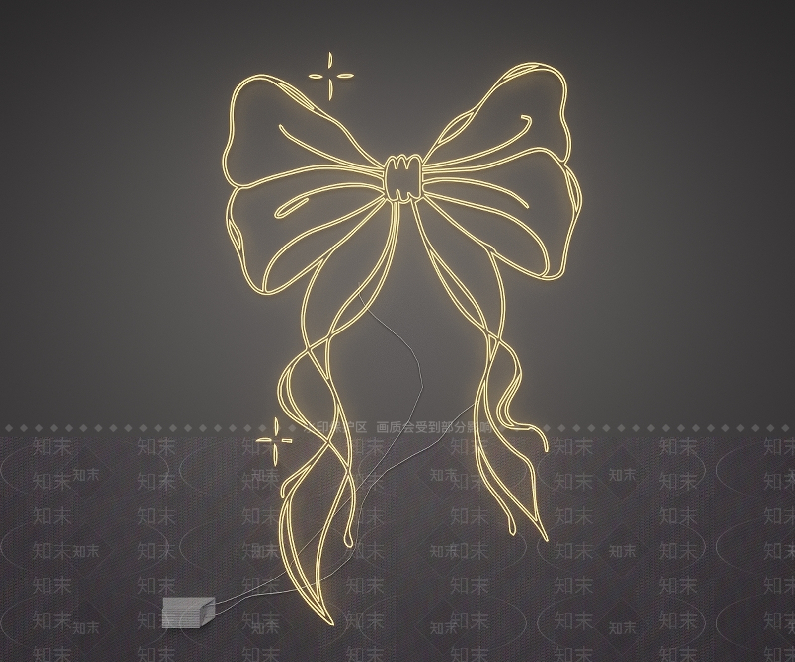 轻奢霓虹灯3D模型下载【ID:1234181326】