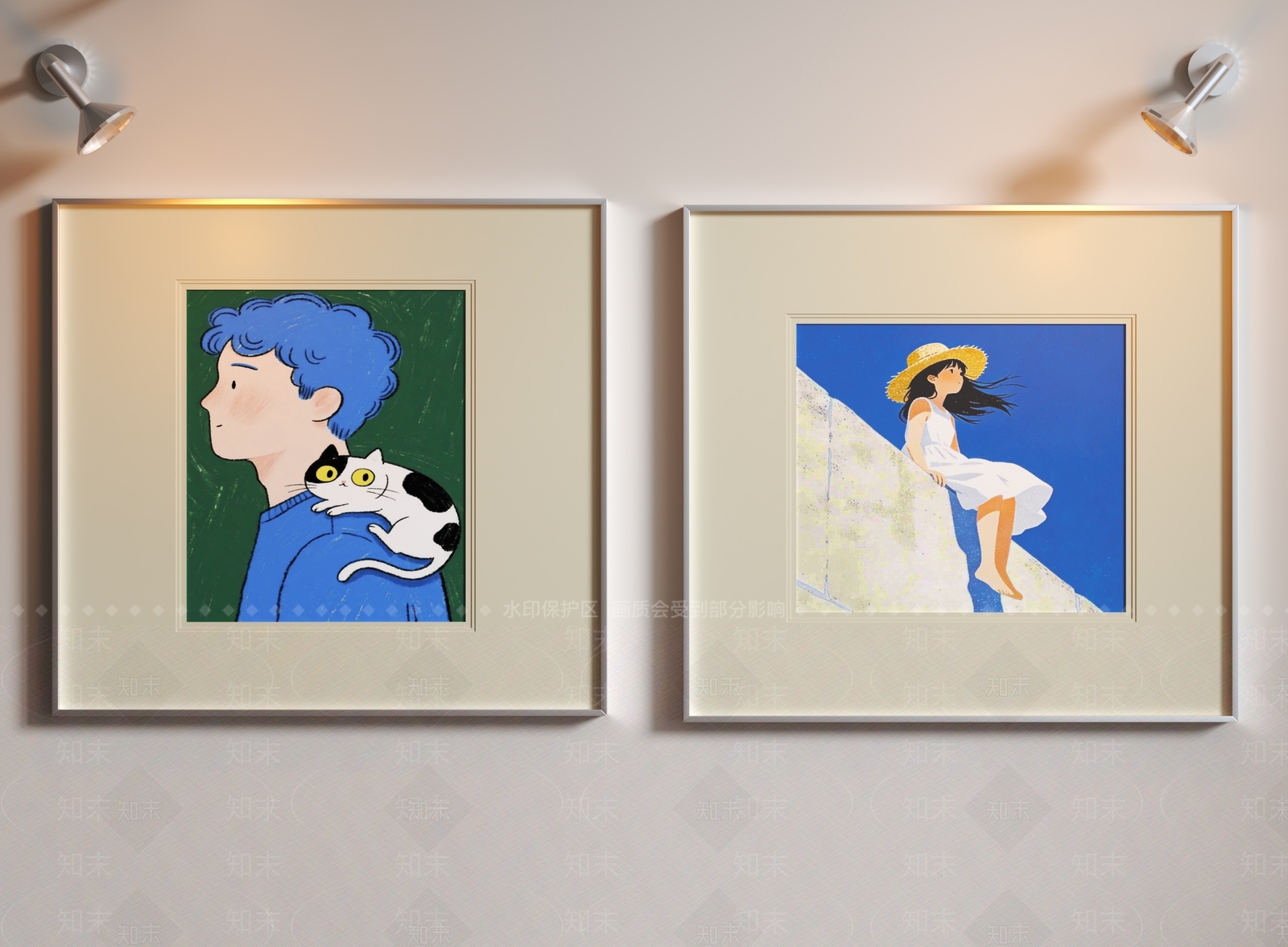 现代简约儿童挂画3D模型下载【ID:1234182146】