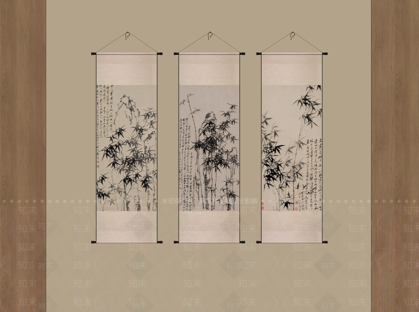 新中式字画SU模型下载【ID:1234183760】
