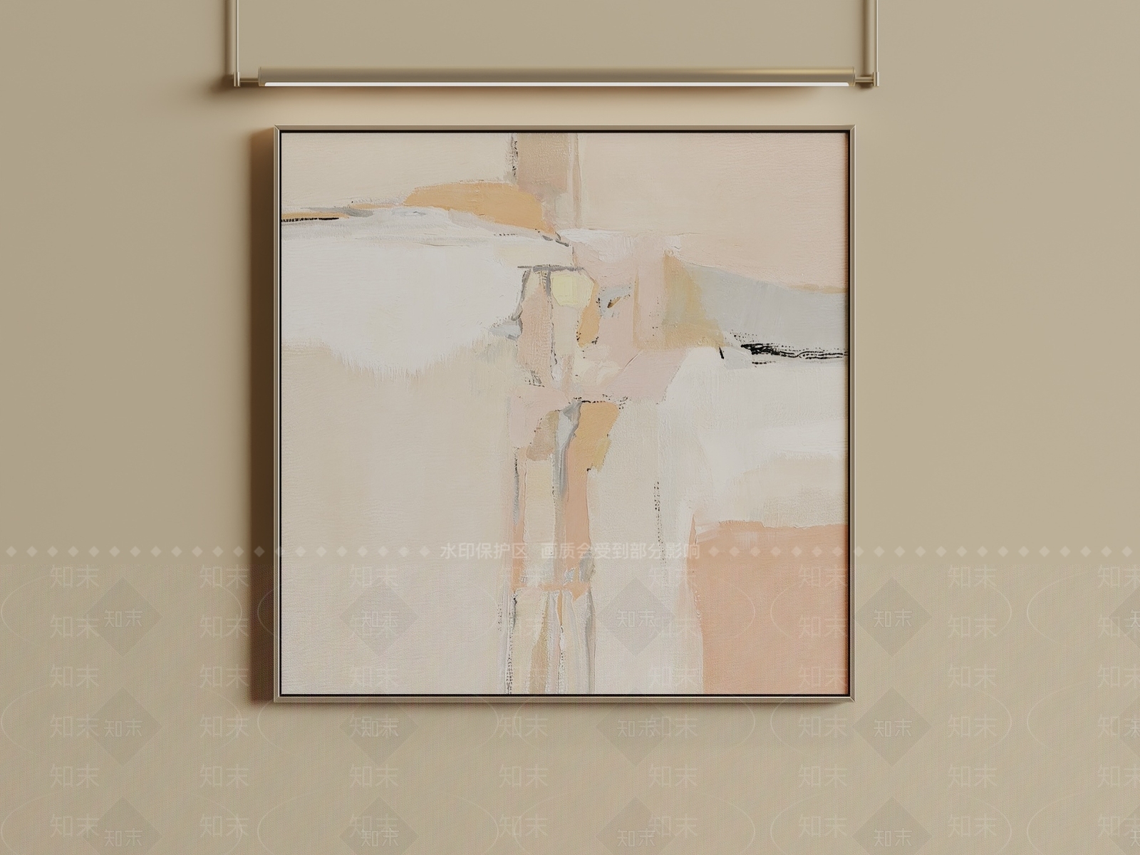 奶油风抽象挂画3D模型下载【ID:1234184356】