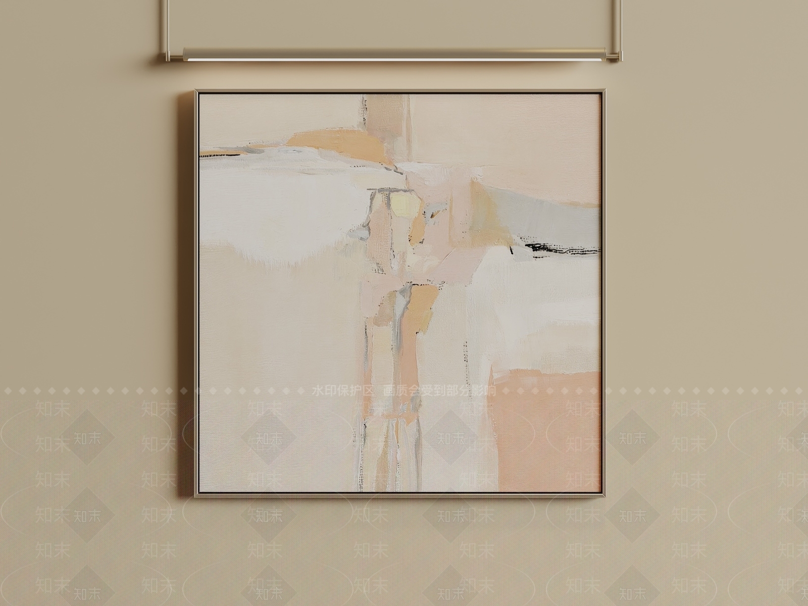 奶油风抽象画SU模型下载【ID:1234184484】