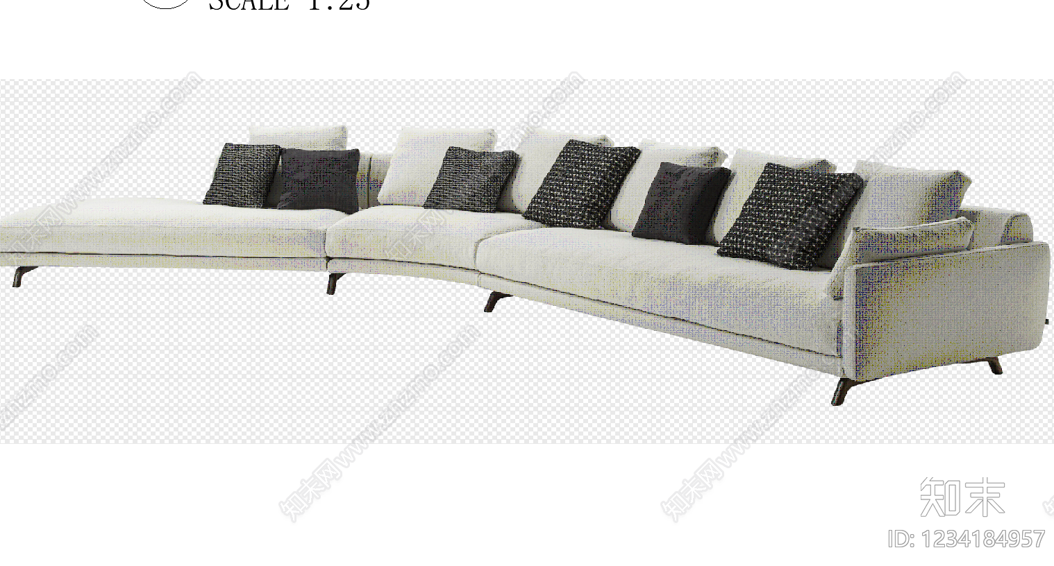 沙发cad施工图下载【ID:1234184957】