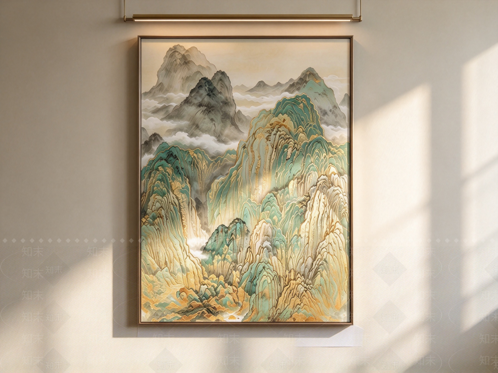 新中式山水画3D模型下载【ID:1234185222】