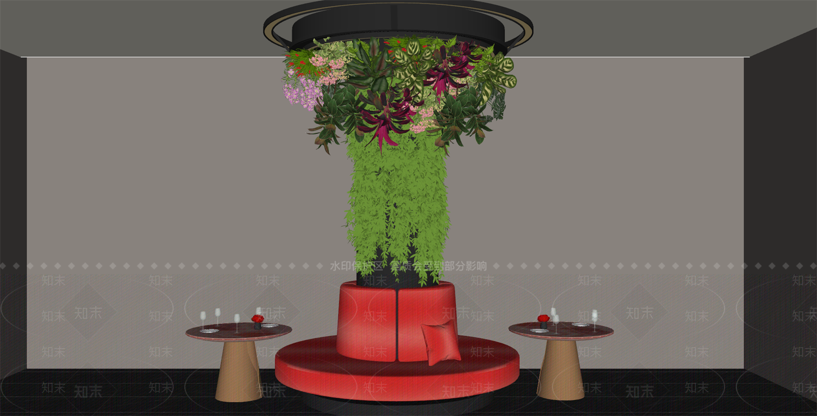 轻奢垂直绿化SU模型下载【ID:1234188167】